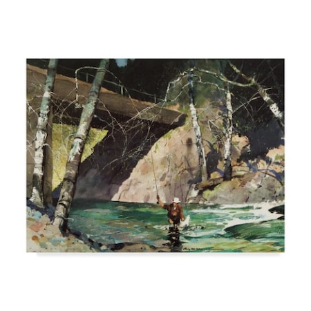 Roy M. Mason 'Fishing Retreat I' Canvas Art,35x47